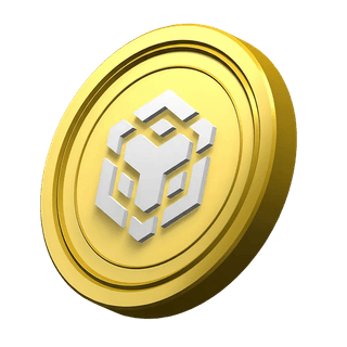 Binance BNB coin decorative element on community trust area