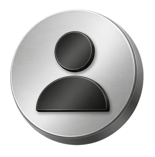 3D silver user avatar icon decorative element on FAQ page